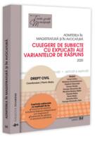 Imagine produs Admiterea &icirc;n magistratură și &icirc;n avocatură. Culegere de subiecte cu explicații ale variantelor de răspuns. Drept civil - 2025
