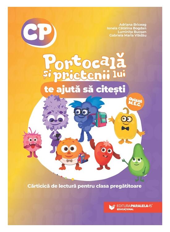 Copertă produs Portocală și prietenii lui te ajută să citești. Cărticică de lectură. Clasa pregătitoare - gallery big 1