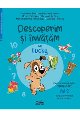 Copertă produs Descoperim și &icirc;nvățăm cu Lucky. Caiet de lucru pentru GRUPA MARE (Vol. 2)