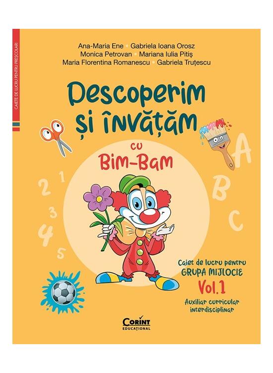 Copertă produs Descoperim și &icirc;nvățăm cu Bim-Bam. Caiet de lucru pentru GRUPA MIJLOCIE (Vol. 1) - gallery big 1