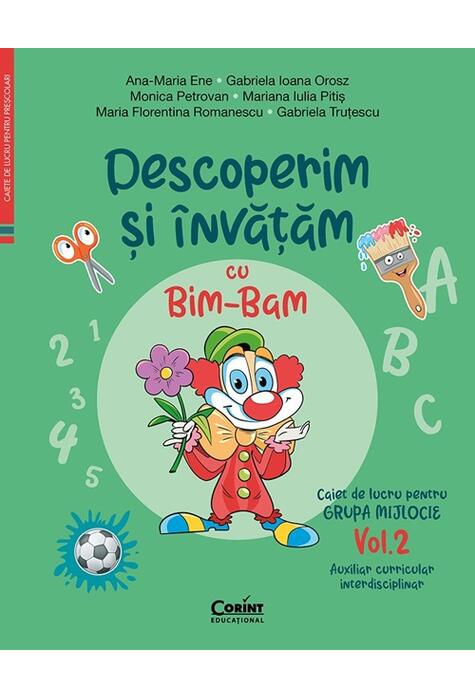 Copertă produs Descoperim și &icirc;nvățăm cu Bim-Bam. Caiet de lucru pentru GRUPA MIJLOCIE (Vol. 2)