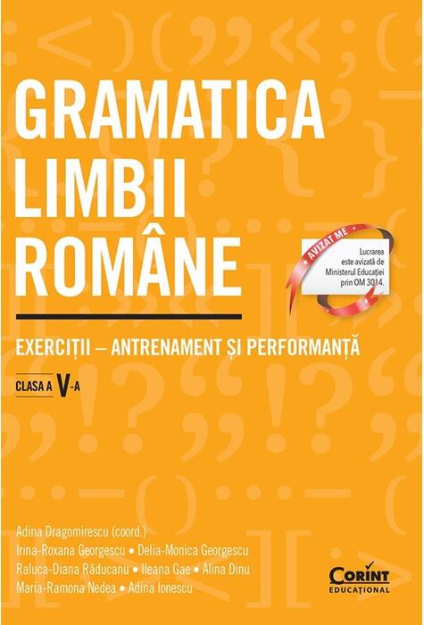 Copertă produs Gramatica limbii rom&acirc;ne. Clasa a V-a
