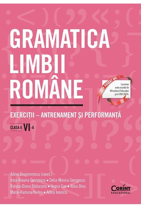Copertă produs Gramatica limbii rom&acirc;ne. Clasa a VI-a