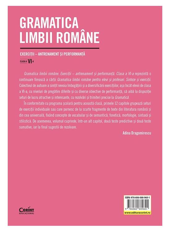 Copertă produs Gramatica limbii rom&acirc;ne. Clasa a VI-a - gallery big 2