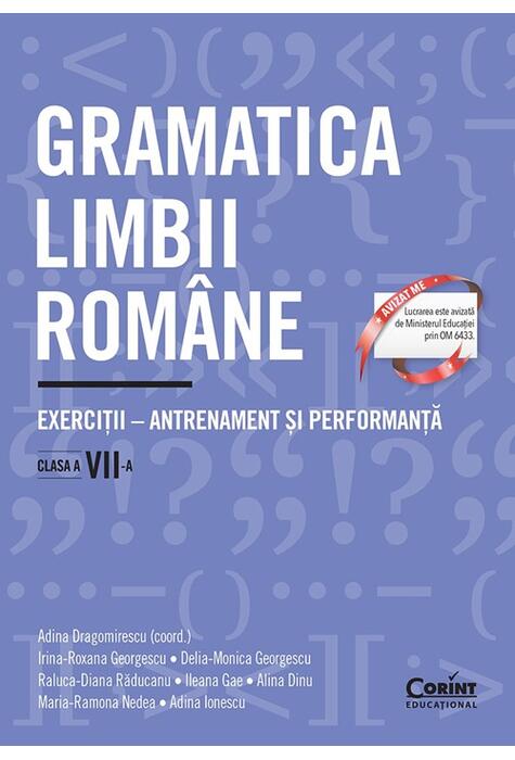Copertă produs Gramatica limbii rom&acirc;ne. Clasa a VII-a