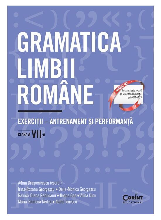 Copertă produs Gramatica limbii rom&acirc;ne. Clasa a VII-a - gallery big 1
