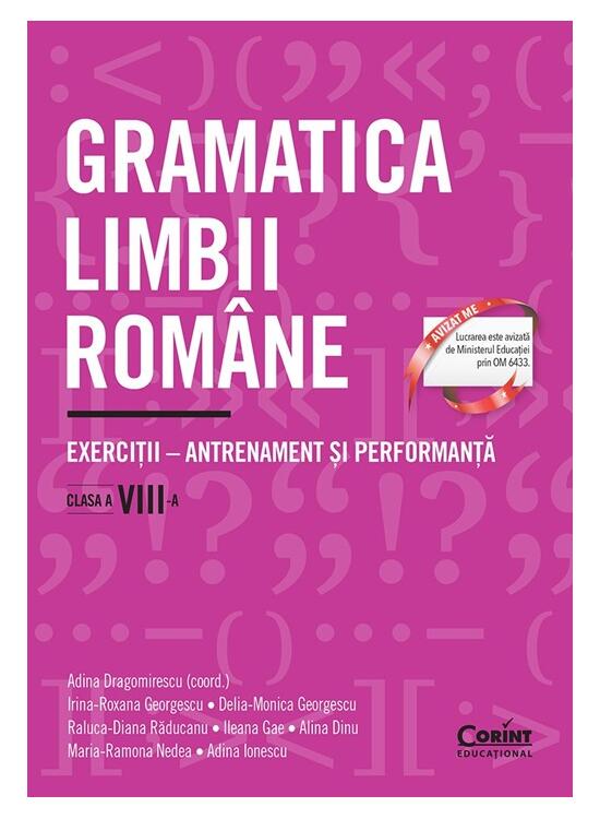 Copertă produs Gramatica limbii rom&acirc;ne. Clasa a VIII-a - gallery big 1