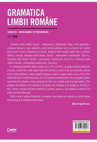 Copertă produs Gramatica limbii rom&acirc;ne. Clasa a VIII-a