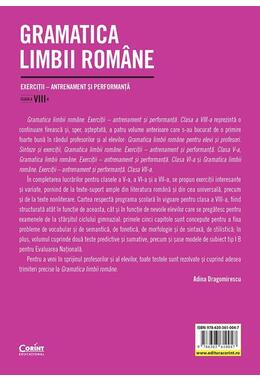 Copertă produs Gramatica limbii rom&acirc;ne. Clasa a VIII-a