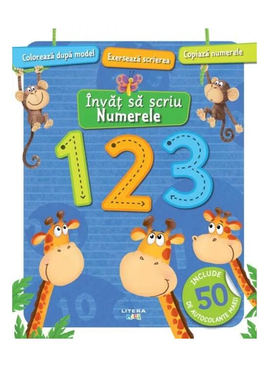 Copertă produs &Icirc;nvăț să scriu. Numerele. Carte cu autocolante - gallery big 1