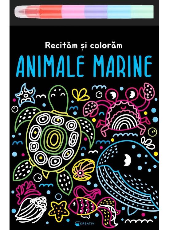 Copertă produs Animale marine - Recităm și colorăm - gallery big 1