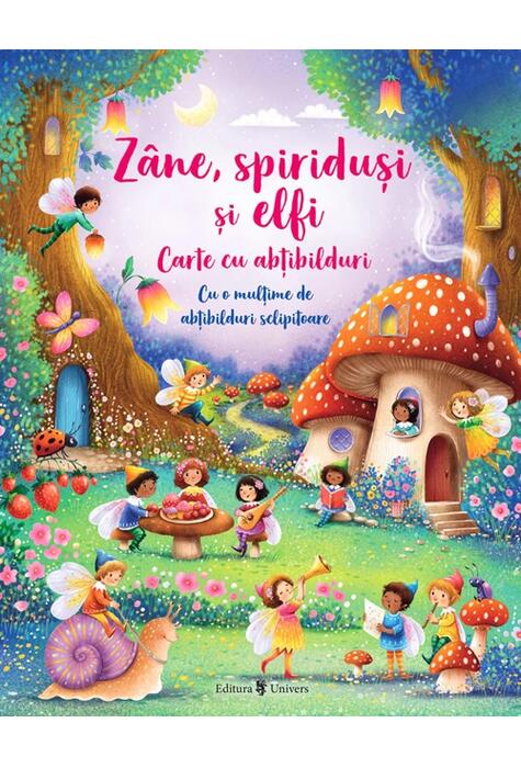 Copertă produs Z&acirc;ne, spiriduși și elfi. Carte cu abțibilduri