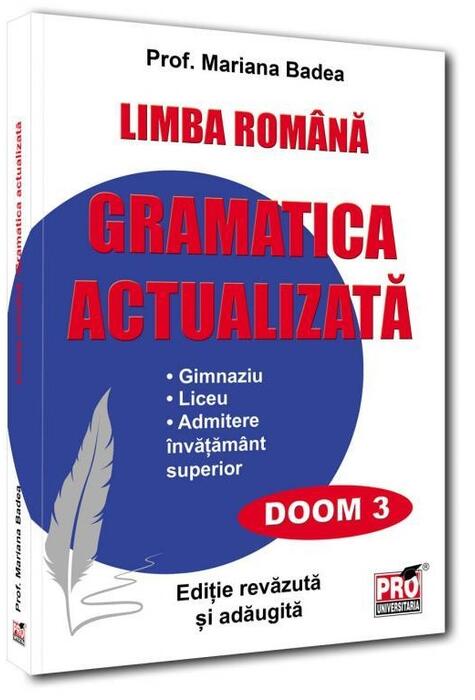 Copertă produs Limba rom&acirc;nă, gramatica actualizată pentru elevi