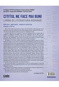 Copertă produs Cititul ne face mai buni. Limba și literatura română. Clasa a XII-a