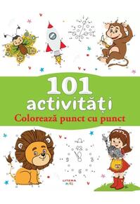 Copertă produs 101 activități. Colorează punct cu punct