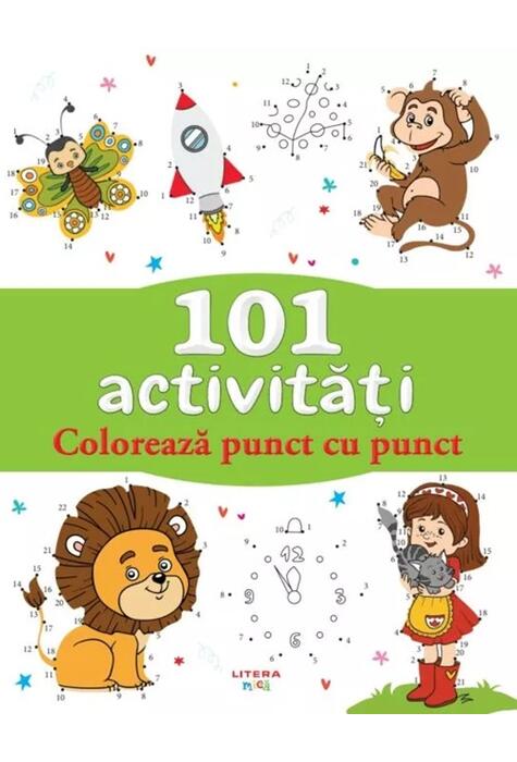 Copertă produs 101 activități. Colorează punct cu punct
