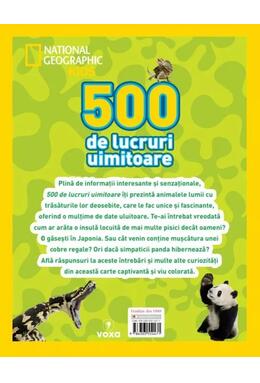Copertă produs National Geographic Kids. 500 de lucruri uimitoare. Animale