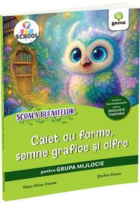 Copertă produs Caiet cu forme, semne grafice și cifre pentru grupa mijlocie