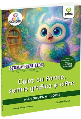 Copertă produs Caiet cu forme, semne grafice și cifre pentru grupa mijlocie