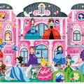 Copertă produs Joc educativ - Puzzle cu glitter + carte de colorat + markere + stickere Mimorello - Prințese fabuloase - gallery small 