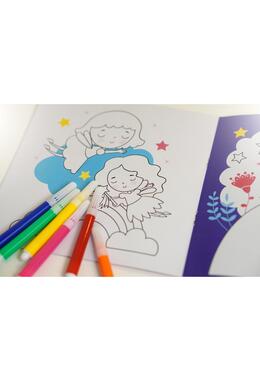 Copertă produs Joc educativ - Puzzle cu glitter + carte de colorat + markere + stickere Mimorello - Prințese fabuloase