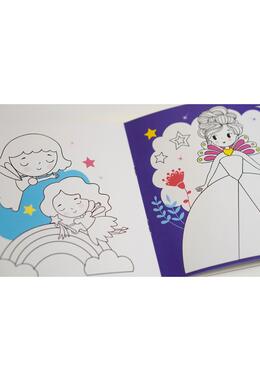 Copertă produs Joc educativ - Puzzle cu glitter + carte de colorat + markere + stickere Mimorello - Prințese fabuloase