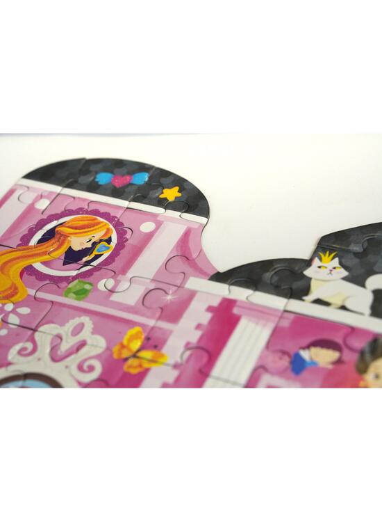 Copertă produs Joc educativ - Puzzle cu glitter + carte de colorat + markere + stickere Mimorello - Prințese fabuloase - gallery big 7