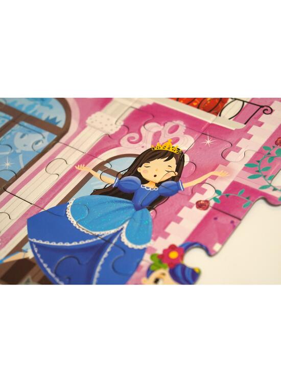 Copertă produs Joc educativ - Puzzle cu glitter + carte de colorat + markere + stickere Mimorello - Prințese fabuloase - gallery big 8