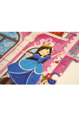 Copertă produs Joc educativ - Puzzle cu glitter + carte de colorat + markere + stickere Mimorello - Prințese fabuloase