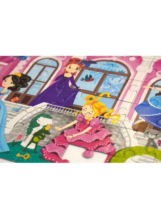 Copertă produs Joc educativ - Puzzle cu glitter + carte de colorat + markere + stickere Mimorello - Prințese fabuloase - gallery big 9