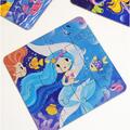 Copertă produs Joc educativ - 3 puzzle-uri + 3 pagini de colorat cu apă + pensula magică - Sirene - gallery small 