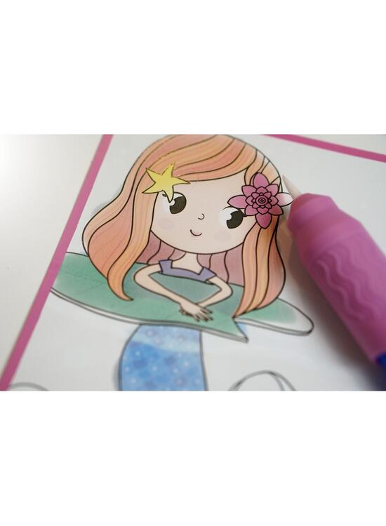 Copertă produs Joc educativ - 3 puzzle-uri + 3 pagini de colorat cu apă + pensula magică - Sirene - gallery big 6
