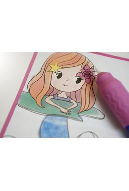 Copertă produs Joc educativ - 3 puzzle-uri + 3 pagini de colorat cu apă + pensula magică - Sirene