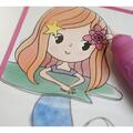 Copertă produs Joc educativ - 3 puzzle-uri + 3 pagini de colorat cu apă + pensula magică - Sirene - gallery small 