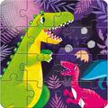 Copertă produs Joc educativ - 3 puzzle-uri + 3 pagini de colorat cu apă + pensula magică - Dinozauri - gallery small 