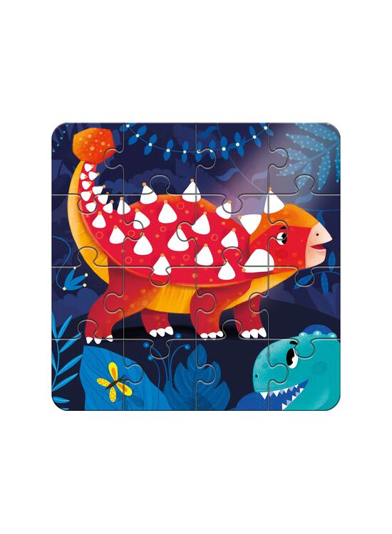 Copertă produs Joc educativ - 3 puzzle-uri + 3 pagini de colorat cu apă + pensula magică - Dinozauri - gallery big 5
