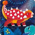 Copertă produs Joc educativ - 3 puzzle-uri + 3 pagini de colorat cu apă + pensula magică - Dinozauri - gallery small 
