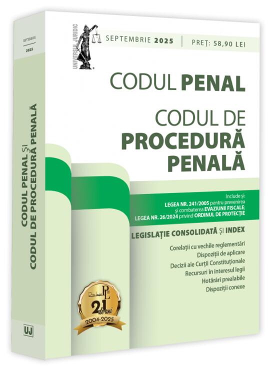 Copertă produs Codul penal și codul de procedură penală: septembrie 2025 - gallery big 1