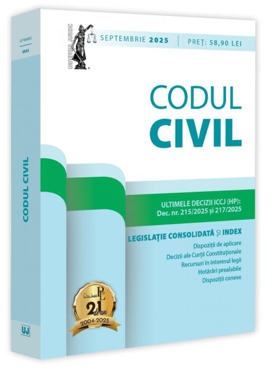 Copertă produs Codul civil: septembrie 2025 - gallery big 1