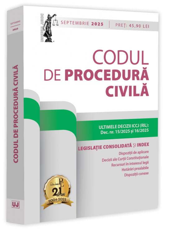 Copertă produs Codul de procedură civilă: Septembrie 2025 - gallery big 1