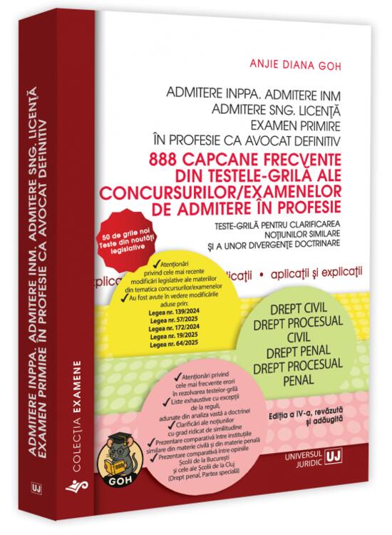 Copertă produs Admitere INPPA. Admitere INM. Admitere SNG. Licență. 888 capcane frecvente din testele-grilă ale concursurilor/examenelor de admitere &icirc;n profesie - gallery big 1