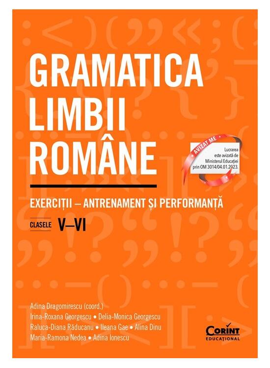 Copertă produs Gramatica limbii rom&acirc;ne. Exerciții &ndash; antrenament și performanță. Clasele V&ndash;VI - gallery big 1