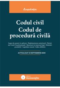 Copertă produs Codul civil. Codul de procedură civilă. Actualizat la 10 septembrie 2025