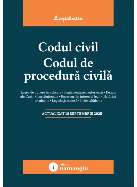 Copertă produs Codul civil. Codul de procedură civilă. Actualizat la 10 septembrie 2025 - gallery big 1