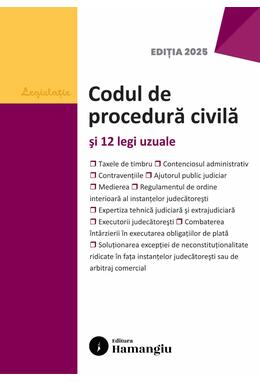 Copertă produs Codul de procedură civilă și 12 legi uzuale. Actualizat la 15 septembrie 2025