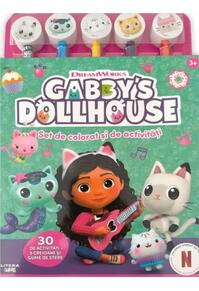 Copertă produs Gabby's Dollhouse. Set de colorat și de activități