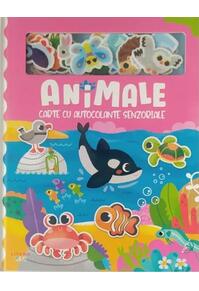Copertă produs Animale. Carte cu autocolante senzoriale