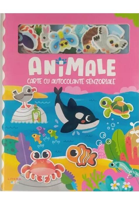 Copertă produs Animale. Carte cu autocolante senzoriale