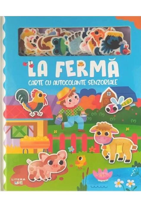 Copertă produs La fermă. Carte cu autocolante senzoriale
