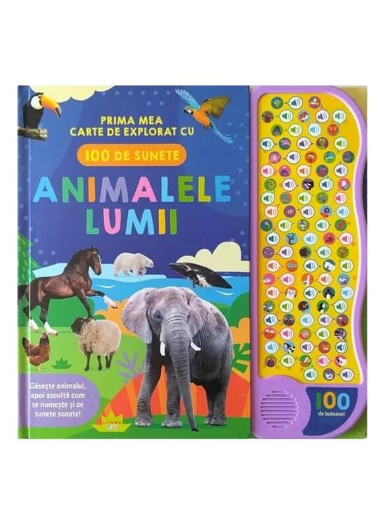 Copertă produs Animalele lumii. Prima mea carte de explorat cu 100 de sunete - gallery big 1